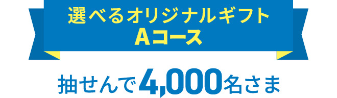 選べるオリジナルギフト Aコース 抽せんで4,000名さま