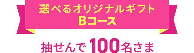 選べるオリジナルギフト Bコース 抽せんで100名さま